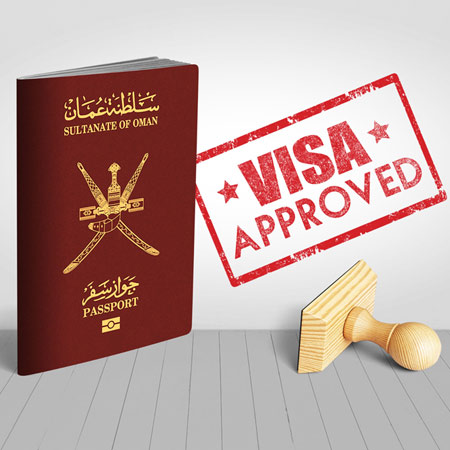 Pris för visum till Oman